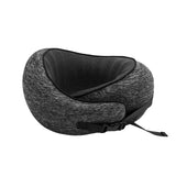 Wanderlite Travel Pillows for Airplanes Ergonomic Memory Foam Neck Pillow, Breathable & Washable Cover, Travel Bag Included, Airplane Pillow for Airplane, Car, Office and Home, Dark Grey