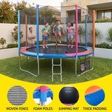 Everfit 14FT Kids Trampoline Rebounder with Enclosure Net Storage Bag