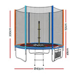 Everfit 6FT Kids Trampoline Rebounder with Enclosure Net Storage Bag