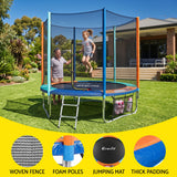 Everfit 6FT Kids Trampoline Rebounder with Enclosure Net Storage Bag