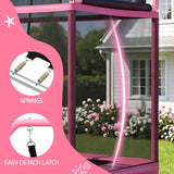 Everfit 3-in-1 Kids Rectangle 6FT Trampoline Rebounder with Swing Belt Pink