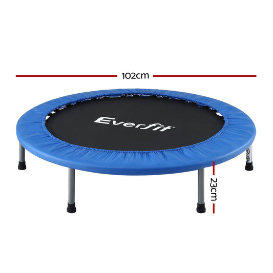 Everfit 40-Inch Fitness Trampoline Rebounder Mini Round Trampoline Home Workouts