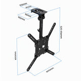 Artiss Ceiling TV Mount 23-55 Inch Flip Down Folding VESA 400x400 Height Adjustable Swivel