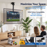 Artiss Ceiling TV Mount 23-55 Inch Flip Down Folding VESA 400x400 Height Adjustable Swivel