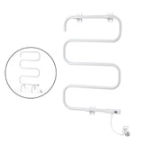 Devanti Heated Towel Rail Freestanding Wall Mounted S-Shape Electric Warmer Rack