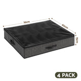 Artiss Under Bed Shoe Storage Containers X4 Box Organiser 12 Pairs Fabric Grey