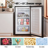 Devanti 81L Upright Freezer Fridge Black