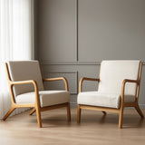 Artiss 2X Armchair Faux Fabric Beige