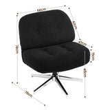 Artiss Swivel Chair Nursing Armchair Lounge Corduroy Steel Star Base Black