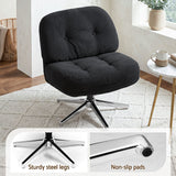 Artiss Swivel Chair Nursing Armchair Lounge Corduroy Steel Star Base Black