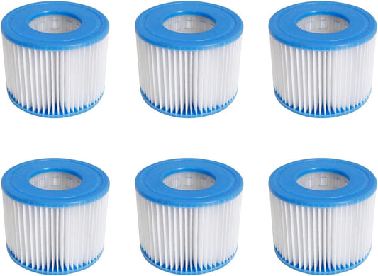 Hot Tub Filter Cartridge Size VI for Bestway, Lay-Z-Spa, Coleman SaluSpa 90352E 58323, 6 Pack