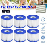 6PCS Replacement Bestway VI Filter Cartridge Inflatable Lay-Z-Spa Filters 58323