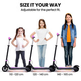 ALPHA Edge Electric Scooter Kids/Teens, 16km/h Max, Adjustable Height, UL Certified, AU Compliant, Dual Brakes, Bluetooth Music, LED, Pink