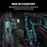 ALPHA Rover Electric Scooter with Seat, 500W 48V 25km/h 30km Range, 14-inch Tyres, Motorised Commuter eScooter for Adults, Black