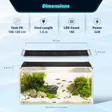Dynamic Power Planted Aquarium LED Light Day Night Cycle Full Spectrum 36W 95cm