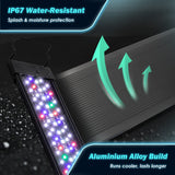 Dynamic Power Planted Aquarium LED Light Day Night Cycle Full Spectrum 18W 40cm