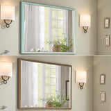 Wall Mirror Rectangular Frame Bathroom 70x90cm Turquoise