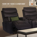 8-Point Electric Massage Recliner Chair - PU Leather Electric Lounge Sofa Armchair HARLOW BROWN