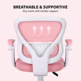 Kids Desk Chair - Children Office Study Seat with Footrest CILO - Pink