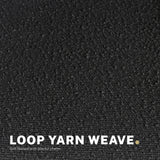 2 Set Office Desk Chair - Loop Yarn Fabric Home Swivel Chair Cut-Out Seat HALO BLACK