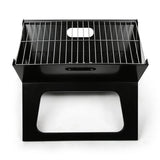 Grillz BBQ Grill Charcoal Smoker Outdoor Portable Camping Folding Steel Barbecue