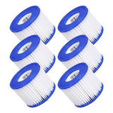 6pcs Lay Z Spa Filter Cartridge VI Size 58323 Replacement by Bestway Cartridge