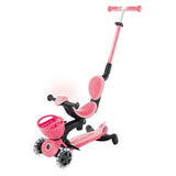 Globber Go Up Baby Lights 360 - Pastel Pink/ Deep Pastel Pink