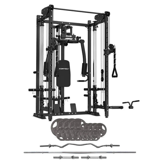 CORTEX PR5 Folding Power Rack with 90kg Standard Tri-Grip Weight & Bar Set