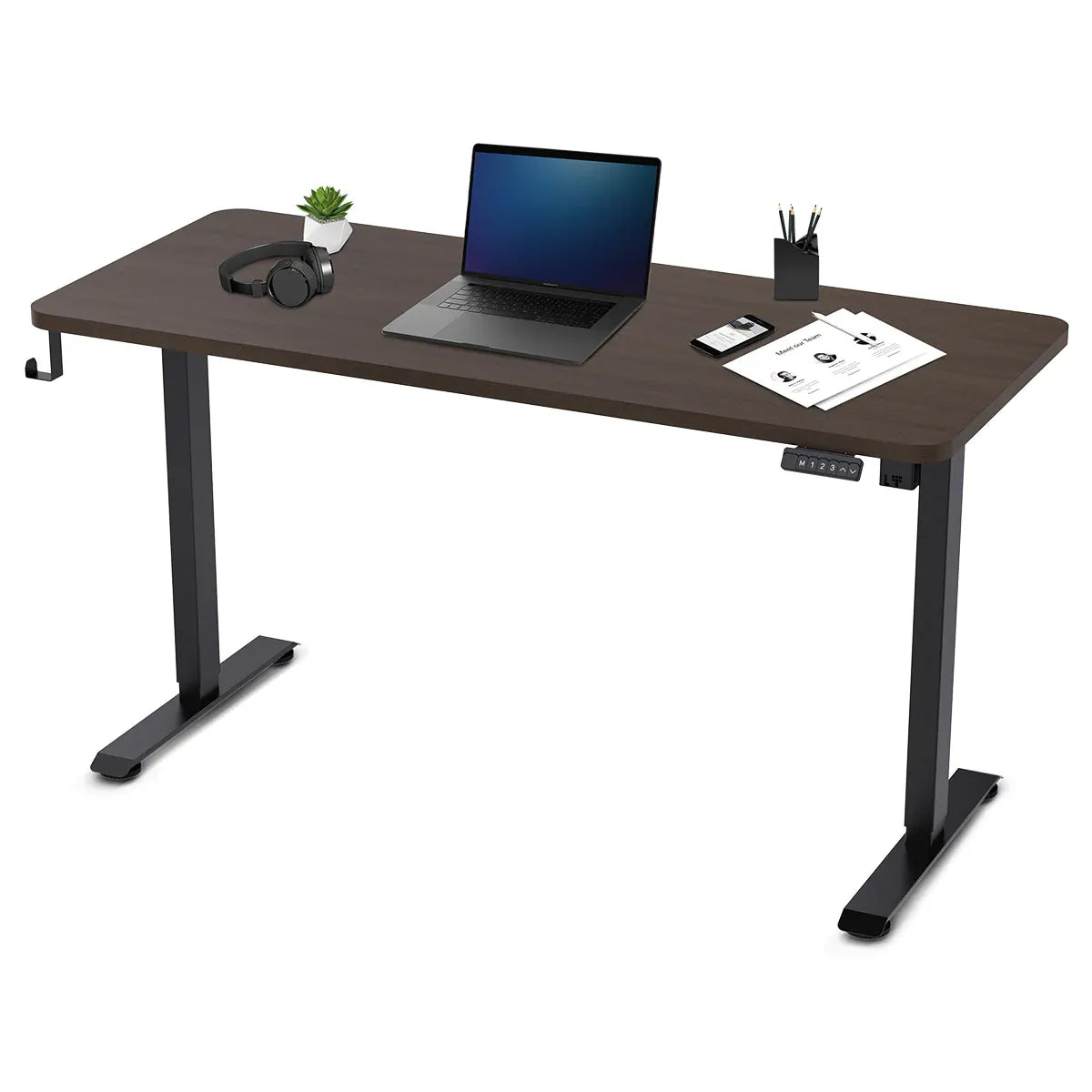 Lifespan Fitness ErgoDesk Electric Standing Desk 140cm (Walnut/Black)