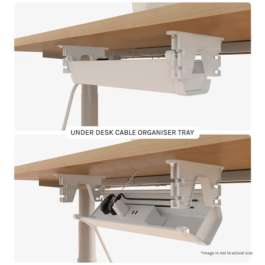 Lifespan Fitness ErgoDesk Height Adjustable Under Desk Cable Management Tray (100cm)