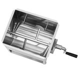 Manual Meat Mixer, 30L Fixed Tank Meat Processing Equipment(Mixing Max 30LBS for Meat), Stainless Steel Meat Mixer, Sausage Mixer Machine with Lid Handle Gear Reducer, Ground Beef Hand Mixer