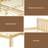 Artiss Bed Frame Double Size Wooden Oak SOFIE