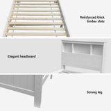 Artiss Bed Frame King Single Size Wooden with 2 Storage Drawers White