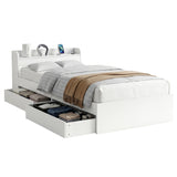 Artiss Bed Frame King Single Size with Charging Ports and 2 Drawers AURA