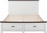 Artiss Queen Wooden Bed Frame and 2 Bedside Table Bedroom Furniture Set