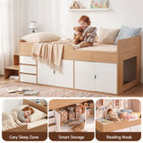Artiss King Single Bed Frame with Storage, 3 Drawers and Two-Step Access, 2 Cabinets
