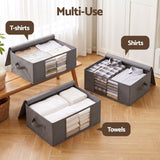 Artiss 6 Packs Clothes Storage Bags 35L Foldable Closet Organizer Storage Bins