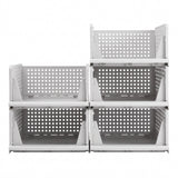 Artiss 5 Pack Stackable Plastic Storage Foldable Closet Organizers