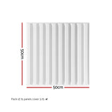 Artiss 3D Wall Panels Vertical PVC Decorative Panels 50x50cm Set of 15 Feature Wall Vert