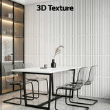 Artiss 3D Wall Panels Vertical PVC Decorative Panels 50x50cm Set of 15 Feature Wall Vert