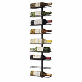 Artiss Wall Mounted Wine Rack 9 Bottles Display Storage Organizer Metal Black