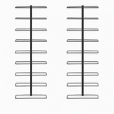 Artiss Wall Mounted Wine Rack Holder Black Metal - Set of 2 (18-Bottle Capacity)