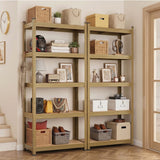 Giantz 2-Rack Garage Shelving 1.6X0.8m MDF Warehouse Shelves Storage Rack Yellow