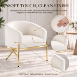 Artiss Armchair Velvet Lounge Accent Chair Nursing Sofa White, Single Sofa Armchair for Living Room, Bedroom, Office and Vanity.