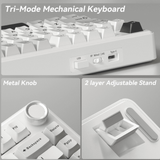 SOLAKAKA A75 75% Gasket Mechanical Keyboard Tri-Mode Hot-Swap Knob