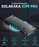 SOLAKAKA Ki99 Pro 99-Key Gasket Mechanical Keyboard Tri-Mode Hot-Swap Knob