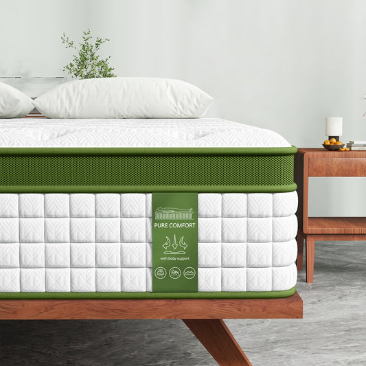 BedStory King Single 30cm Hybrid Mattress Cooling Gel Memory Foam 5 Zone Pocket Spring Bed Temperature Regulating