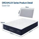 RoomSense Queen 34cm Gel Cooling Tencel Mattress Bundle with 2 Pillows