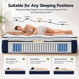 RoomSense Double 30cm Latex Hybrid Mattress Bundle with Metal Bed Frame
