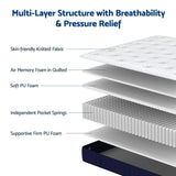 RoomSense Queen 26cm Firm Pocket Spring Mattress Bundle with 2 Pillows